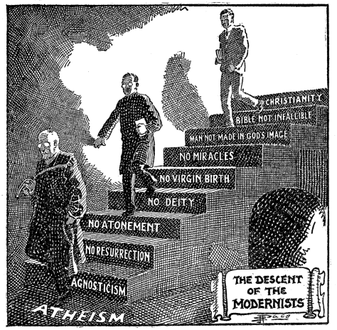 Descent_of_the_Modernists,_E._J._Pace,_Christian_Cartoons,_1922